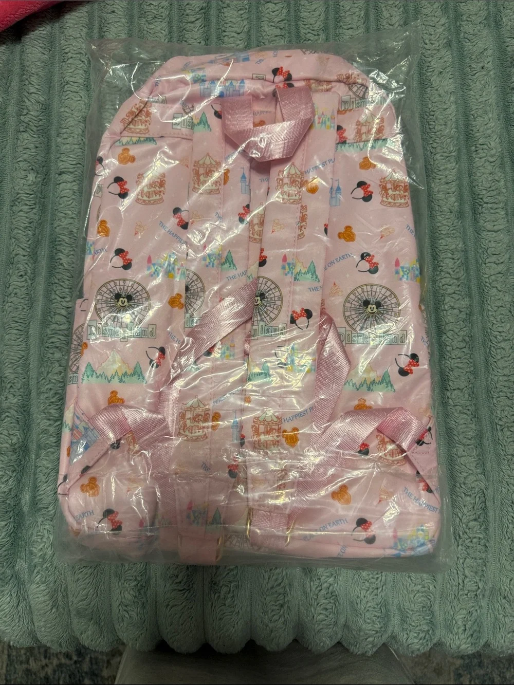Disneyland Pink Icon Print Backpack
